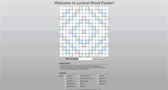 Desktop Screenshot of lexicalwordfinder.com