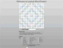 Tablet Screenshot of lexicalwordfinder.com